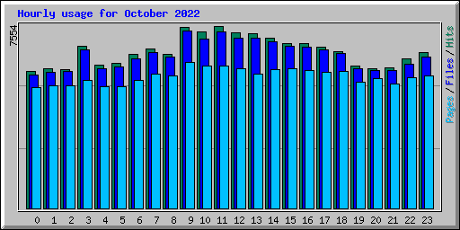 Hourly usage for October 2022